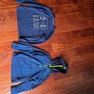 Under armour and champion boys youth small & 6/7 hoodie & long sleeve t shirt